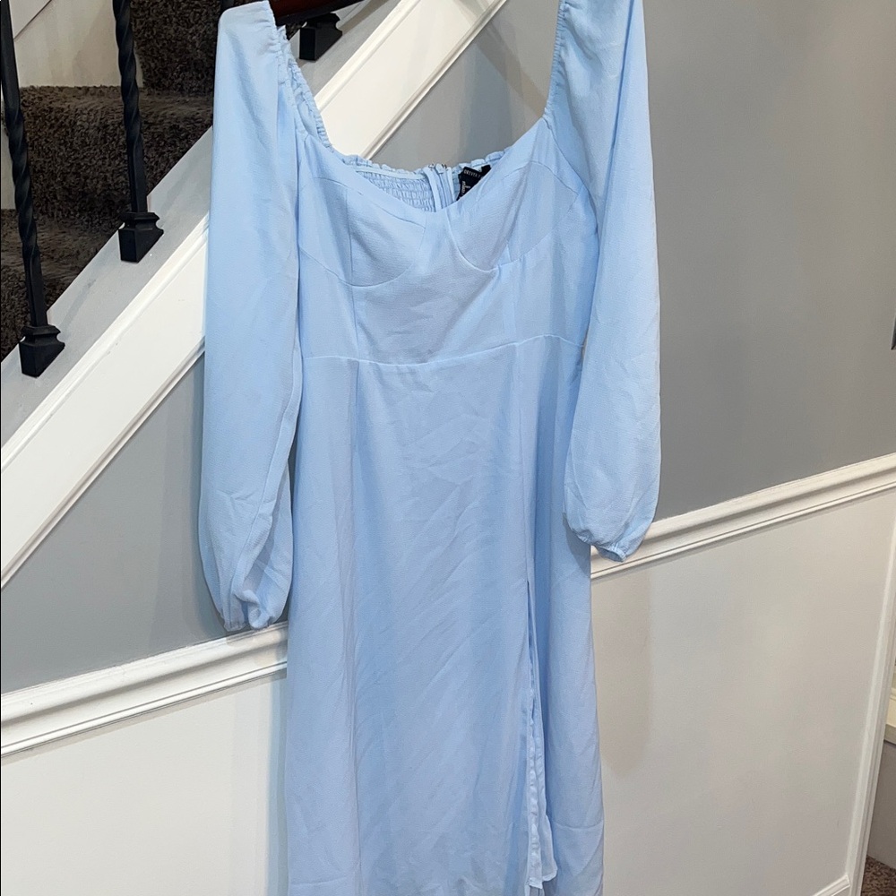 Forever 21 Light Blue Midi Dress